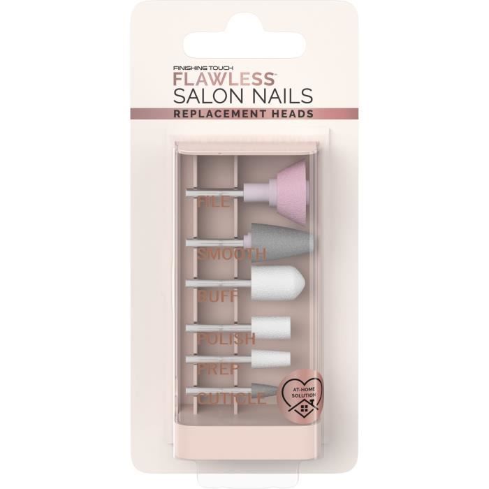 Accessori per manicure e pedicure - FINITURA IMPECCABILE - Unghie impeccabili - Set di 6 testine di ricambio