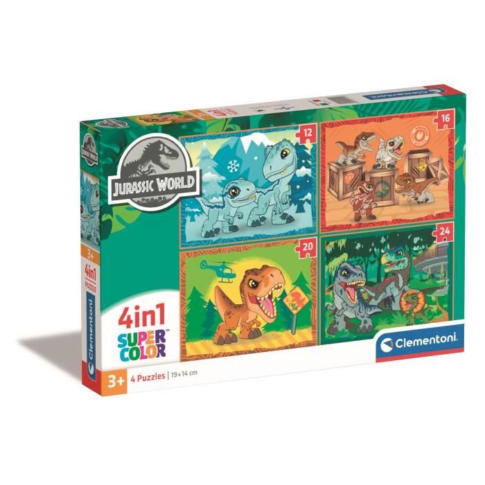 CLEMENTONI Puzzle 4 in 1 Jurassic World