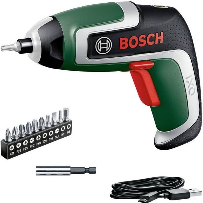 Atornillador inal�mbrico Bosch IXO 7 con 10 puntas y caja de almacenamiento
