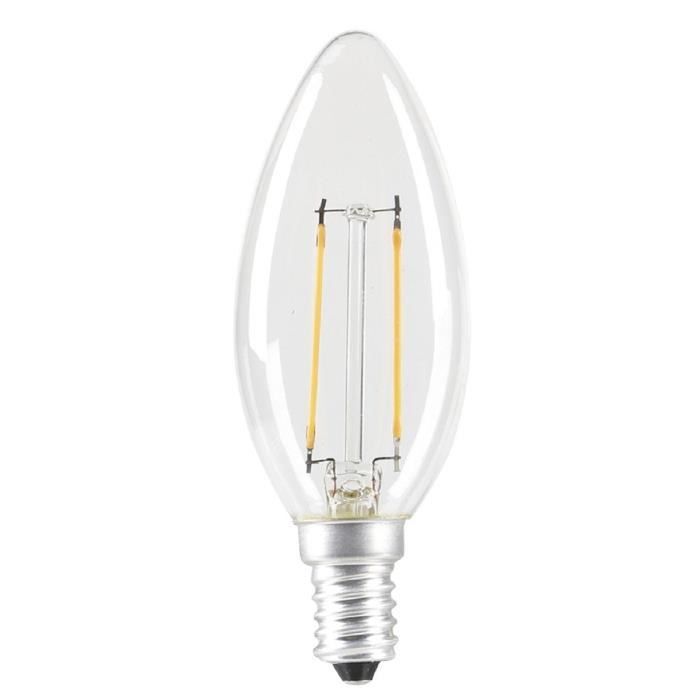 EXPERT LINE Ampoule LED E14 SMD a filament 2 W équivalent a 24 W blanc chaud