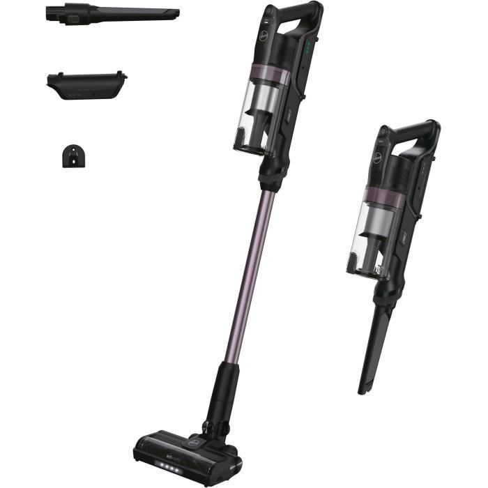 Aspirateur Balai sans fil - HOOVER HF1P10H - 40 AW - Ecran LED - Noir / Pastel violet