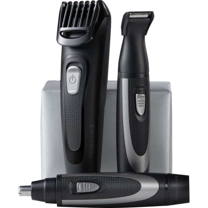 Kit pour la barbe - REMINGTON - The Works - Tondeuse auto-affûtée - Peigne réglable - Autonomie 45 min - USB