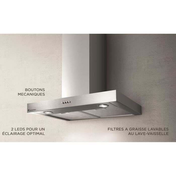 Image secondaire de Hotte décorative en inox 60 cm CONTINENTAL EDISON