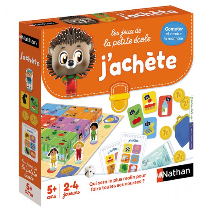 Gioco da tavolo - NATHAN - Lo compro - Gioco di corse con 6 negozi, 15€ da spendere