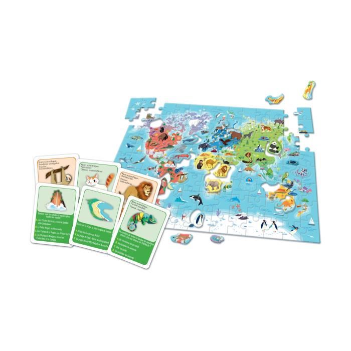 CLEMENTONI - PRESCHOOL GAMES - a la découverte du monde -52591. Dimensions : 37 x 28,1 x 5,5 CM
