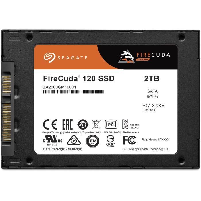SEAGATE - Disque SSD Interne - FireCuda 120 - 2To - 2,5 (ZA2000GM1A001)