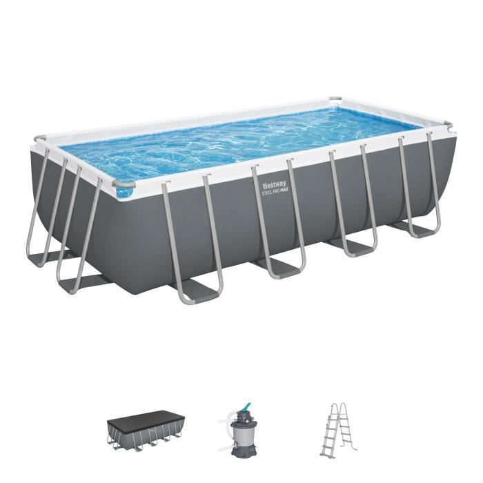 Kit Piscine Hors Sol Tubulaire BESTWAY Steel Pro Max - 488 x 244 cm