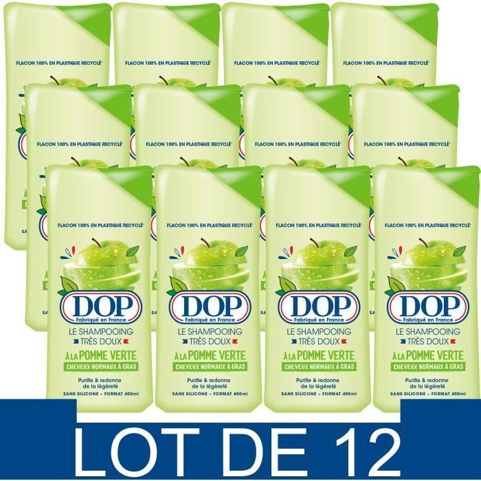 [LOT DE 12] Shampoing DOP Tres Doux Pomme Verte (cheveux gras) - 400ml