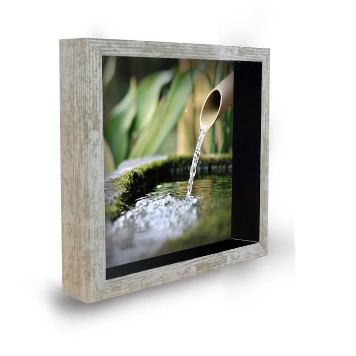 ARTESANIA Tableau déco cadre vitrine 20x20 - Eau