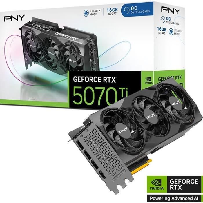 PNY - Graphics card - GEFORCE RTX� RTX 5070Ti - 16GB - STD OC
