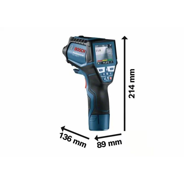Image secondaire de Détecteur thermique Bosch Professional GIS 1000 C avec batterie 12V 2,0Ah, carte Quickstart, cable USB, en L-Boxx - 0601083301