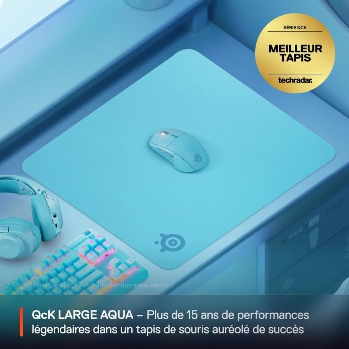 Image secondaire de Tapis de souris gaming - STEELSERIES - QcK L - Cyan