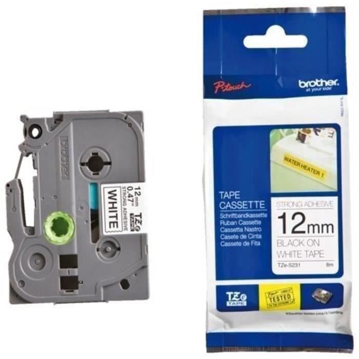Nastro per stampante per etichette BROTHER P-TOUCH TZE-S231 - 12mm