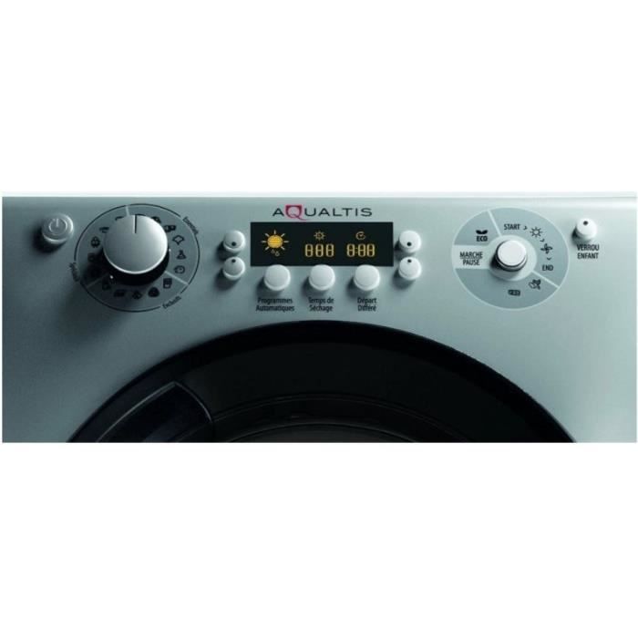 Seche-linge a condensation HOTPOINT AQC9BF5 Aqualtis - 9 kg - Classe B - Blanc et titanium