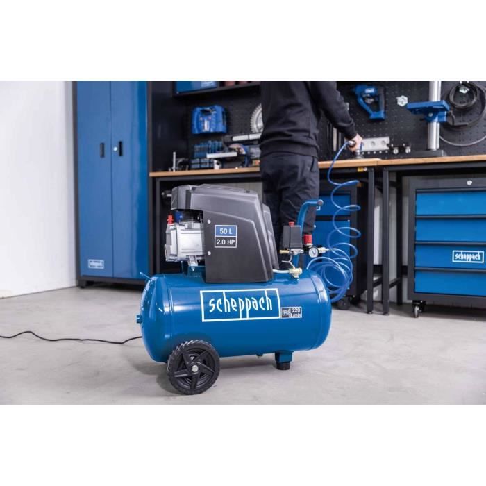 Image secondaire de Compresseur SCHEPPACH HC85 - 50L, 220 L/min, 1500 W