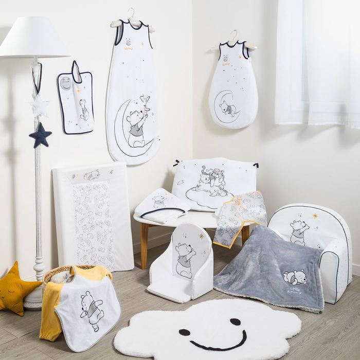 DISNEY Winnie Lot de 7 bavoirs naissance - 20 x 25 cm