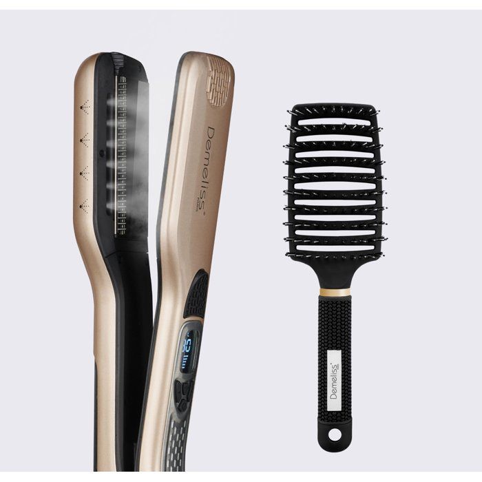Image secondaire de Lisseur Vapeur Demeliss Titanium Smooth Ritual avec Brosse Démelante