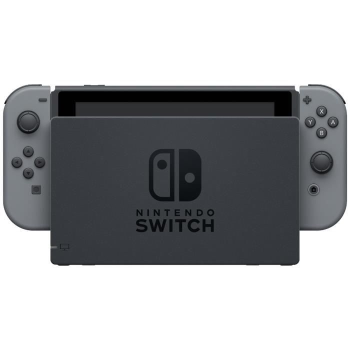 Console Nintendo Switch avec une paire de Joy-Con grises