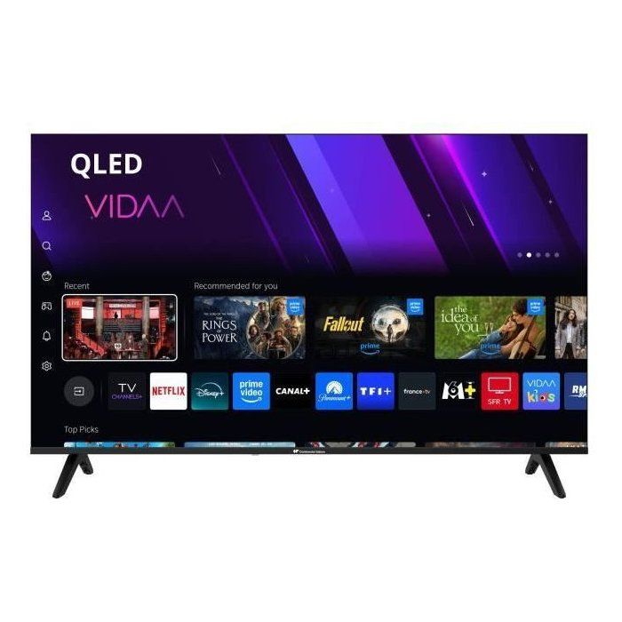 TV LED QLED - CONTINENTAL EDISON - 50“ (127 cm) - 3xHDMI - 2xUSB - Nero - CELED50SVQLD25B6