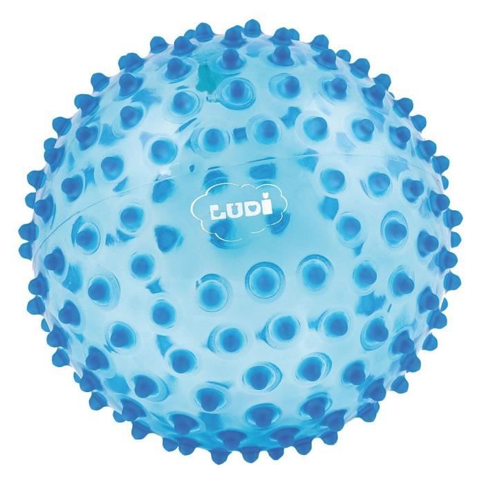 LUDI Balle Sensorielle Bleu - Diametre 20 cm