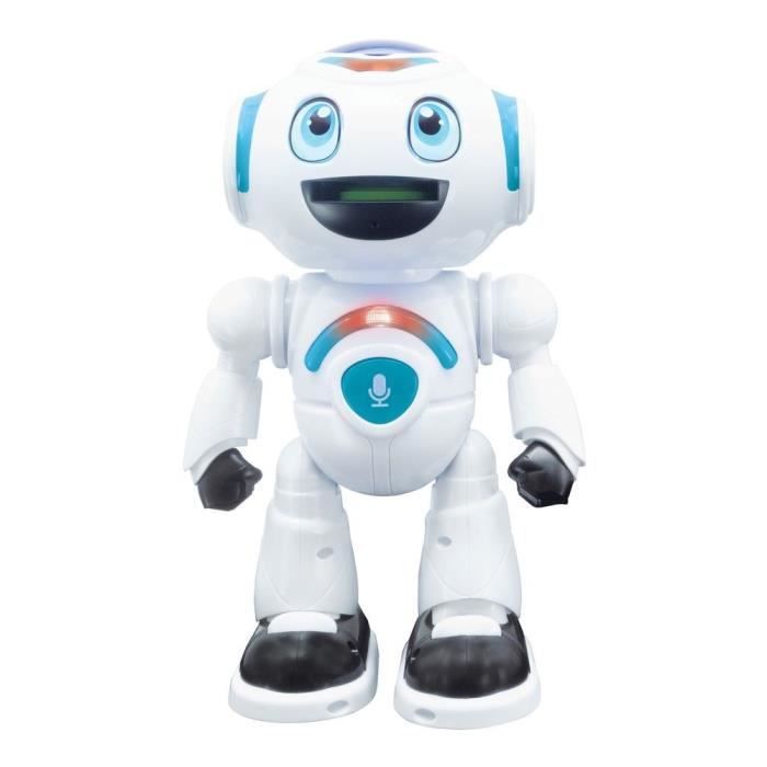 POWERMAN MASTER - Robot Programmable - Quiz, Musique, Jeux, lancer de disque et télécommande (Français) - LEXIBOOK