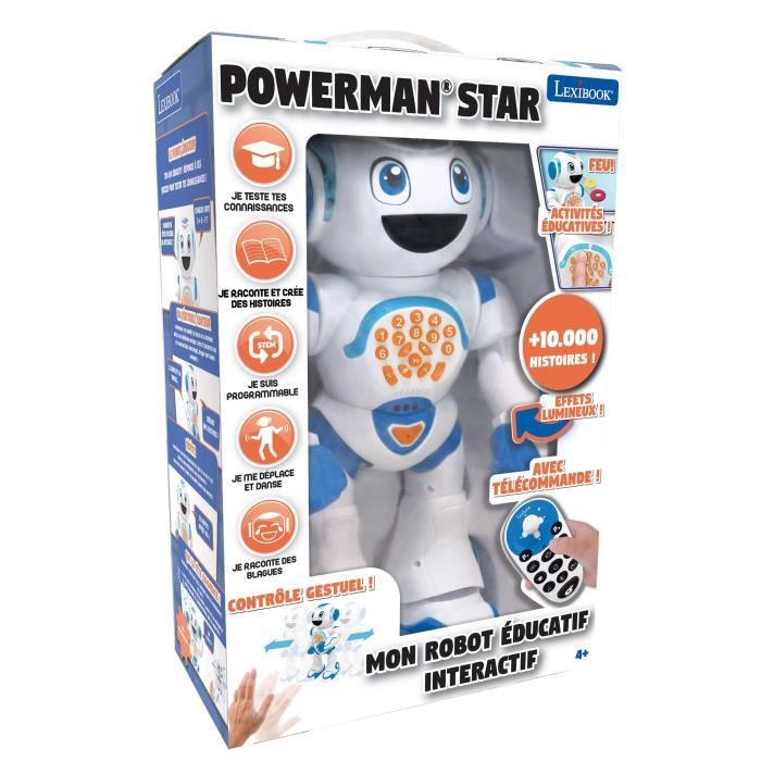 POWERMAN STAR - Robot Interactif pour Jouer et Apprendre avec contrôle gestuel et télécommande - LEXIBOOK