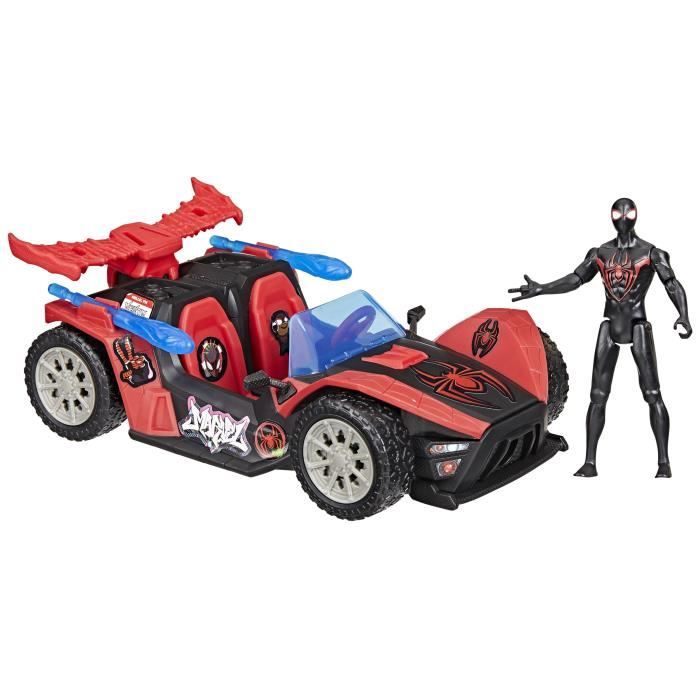 Figurine Miles Morales Bolide de course Remix, Marvel Spider-Man VenomVersus Epic World of Action, des 4 ans