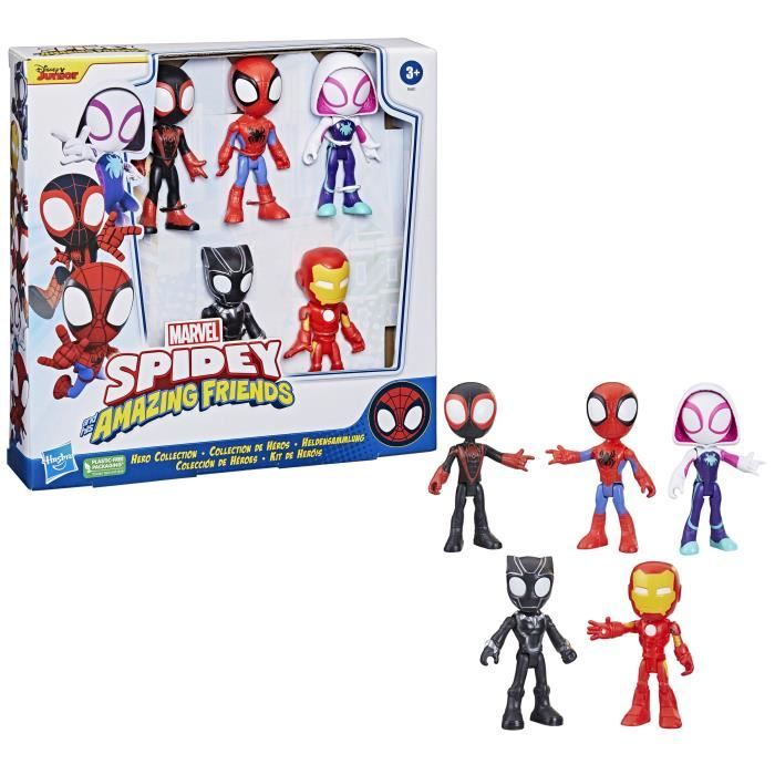 Image secondaire de Spidey pack 5 figurines Collection de héros, jouet enfants, Spidey et ses Amis Extraordinaires, Des 3 ans