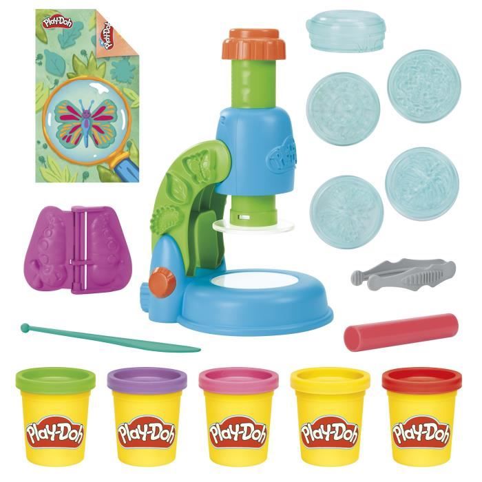 Image secondaire de Play-Doh Mon petit microscope, pâte a modeler, 9 accessoires et 5 couleurs, dès 3 ans