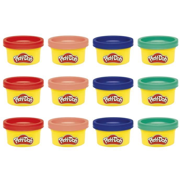 Image secondaire de Play-Doh Pack de 12 L'imagination en fete, autocollants et pots de pâte a modeler de 28 g, petits cadeaux, loisirs créatifs pour