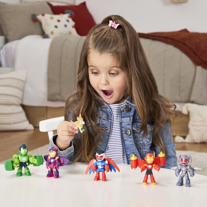 Image secondaire de Pack 6 figurines Iron Man Avengers en armure, Marvel Iron Man and his Awesome Friends, des 3 ans
