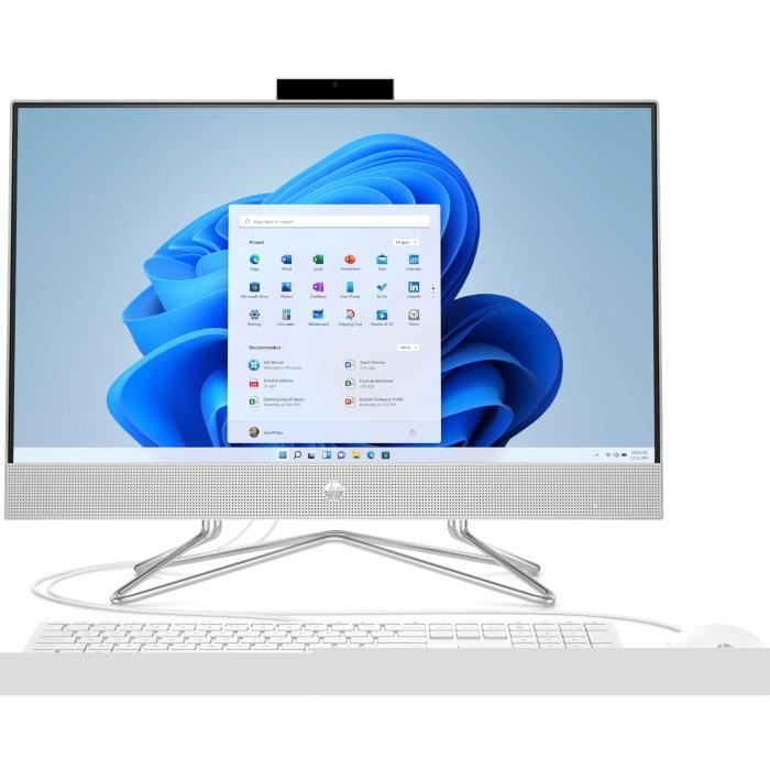 PC All-in-One HP 24-dp0055nf - 24HD - Ryzen 5 4500U - RAM 16Go - Stockage 256Go SSD + 1To HDD - Windows 10 + Clavier souris