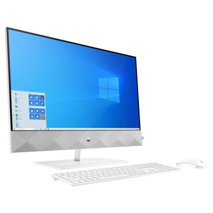 PC All-in-One HP 27-d0035nf - 27 WQHD - Intel Core i5-10400T - RAM 16Go - Stockage 256Go SSD + 1To - Windows 10 + Clavier Souris