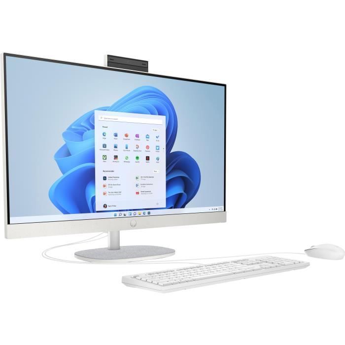 Image secondaire de PC Tout-en-un HP 27-cr0065nf - Windows 11 - 27 FHD IPS - Core i5-1334U - RAM 16Go - Stockage 512Go SSD + Clavier et souris filai