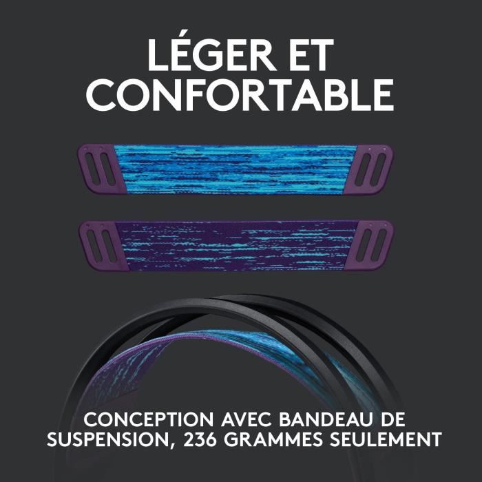 LOGITECH G - Casque gaming - sans fil - G535 LIGHTSPEED - Noir