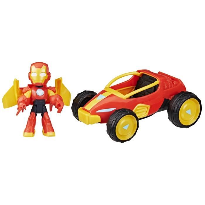 Figurine Iron Man et véhicule Bolide Iron Man, Marvel Iron Man and his Awesome Friends, des 3 ans
