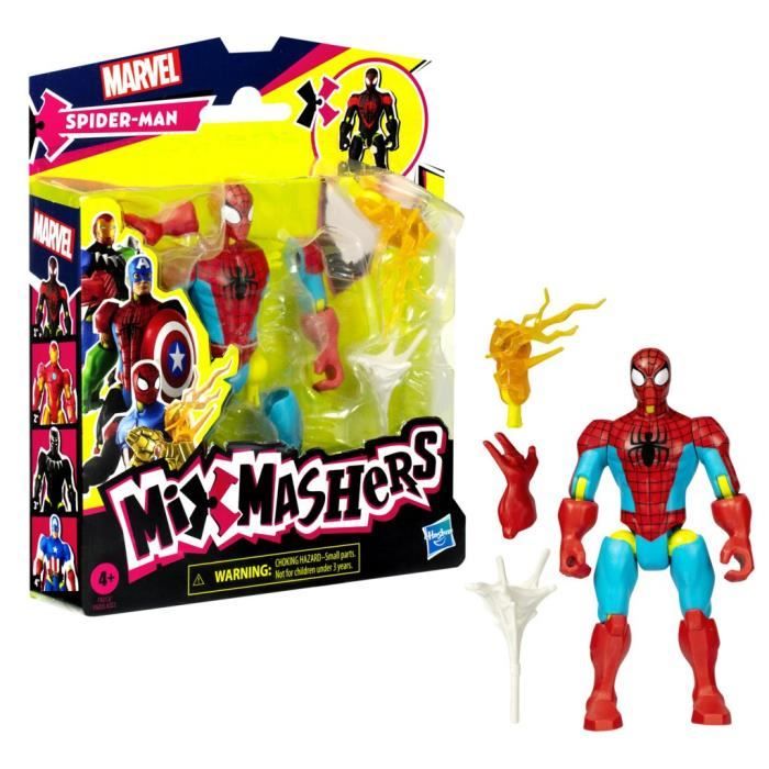 MixMashers Marvel Spider-Man, Spider-Man action figure to mix and match with accessories