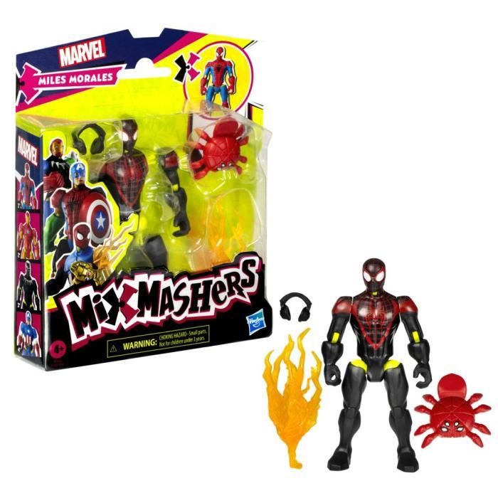 MixMashers Miles Morales, figurine personnalisable à mélanger et combiner avec accessoires, Marvel, Dès 4 ans