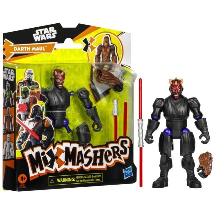 MixMashers Dark Maul, figurine 12 cm personnalisable a mélanger et combiner avec accessoires, Star Wars, des 4 ans