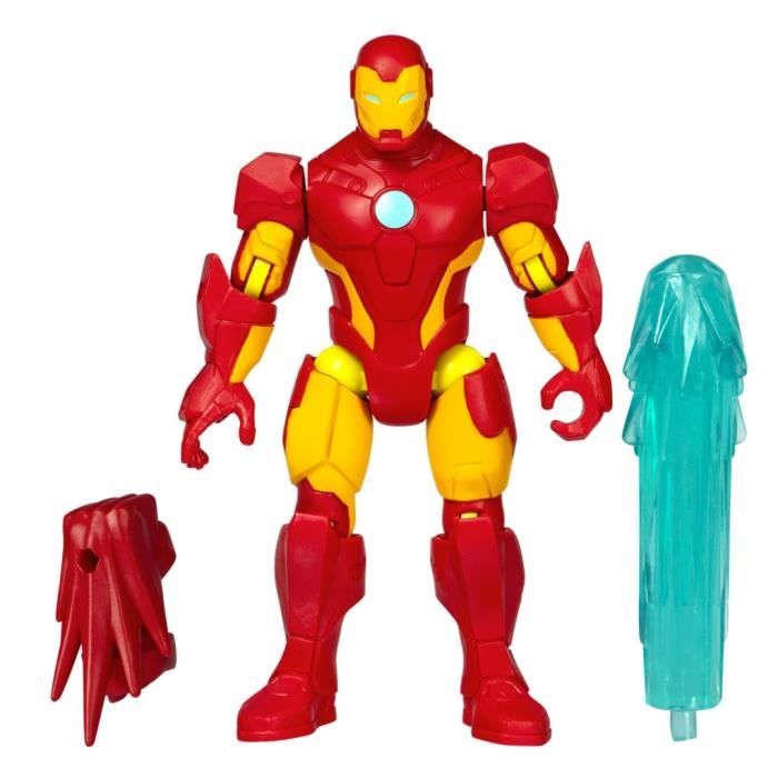 Image secondaire de MixMashers Iron Man, figurine 12 cm personnalisable à mélanger et combiner avec accessoires, Marvel, dès 4 ans