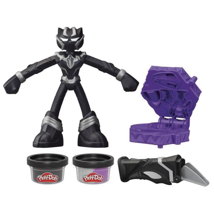 Image secondaire de Play-Doh Black Panther, Griffes tranchantes avec figurine flexible et pâte a modeler, des 4 ans, Marvel