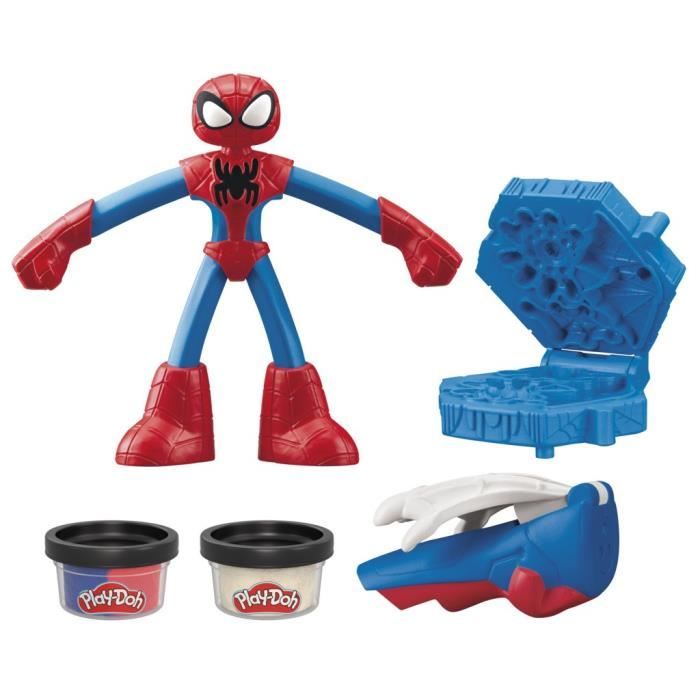 Image secondaire de Play-Doh Spider-Man, coffret Mon créateur de toiles avec figurine flexible et pâte a modeler, des 4 ans, Marvel