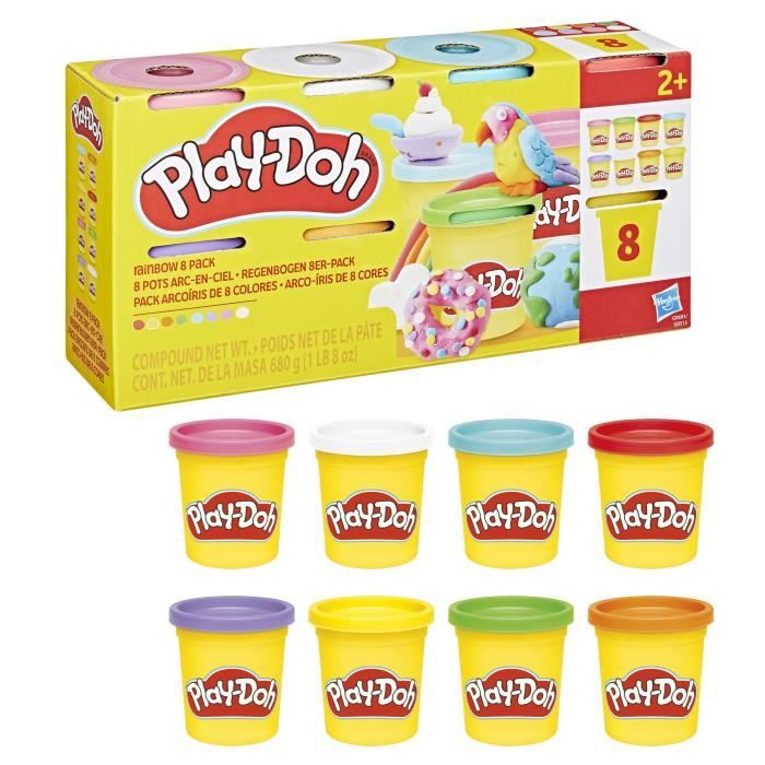 Image secondaire de Set de 8 pots de pâte à modeler Play-Doh couleurs arc-en-ciel