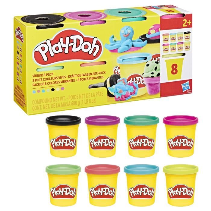 Image secondaire de Play-Doh 8 pots couleurs vives, pots de pâte a modeler de 85 g