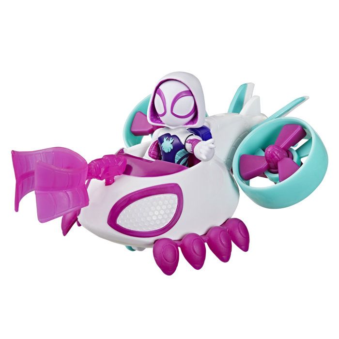 Image secondaire de Véhicule Hélico Ghost-Spider avec Figurine 7,5 cm - Marvel Spidey