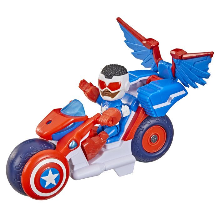 Image secondaire de Figurine Captain America Sam Wilson avec Super Moto - 7,5 cm