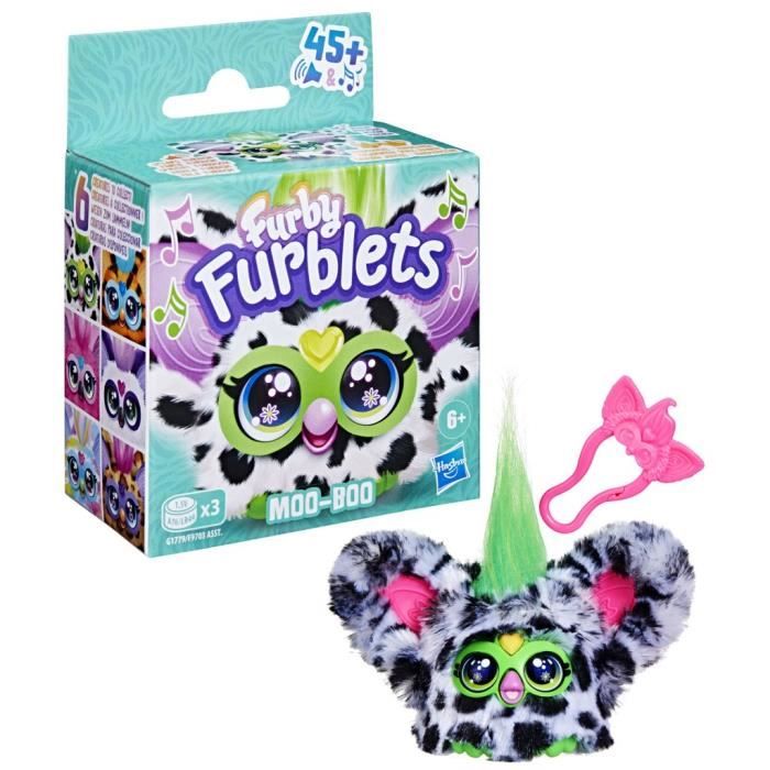 Image secondaire de Furby Furblets Moo-Boo, Mini peluche électronique pour filles et garçons, plus de 45 sons, a partir de 6 ans, série 4, Hasbro