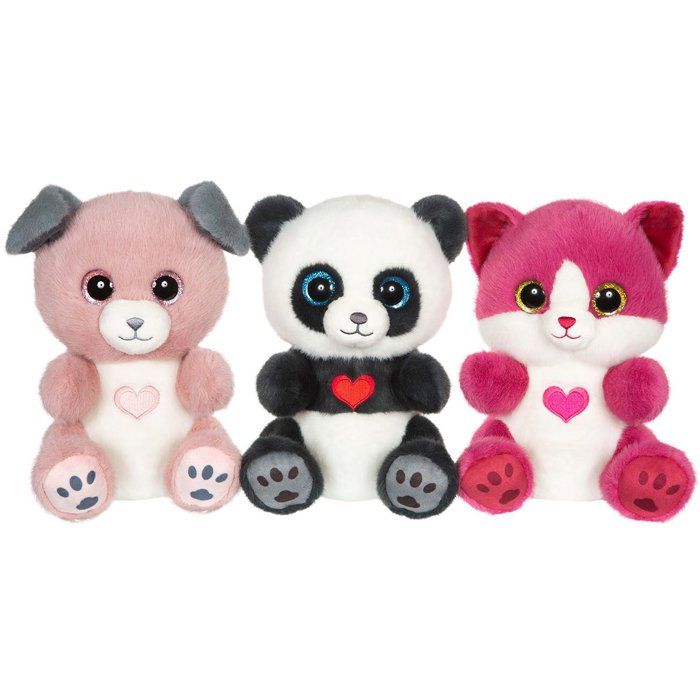 Image secondaire de Peluche Panda Smoky Gipsy Toys - Gris Ardoise 23 cm avec Coeur