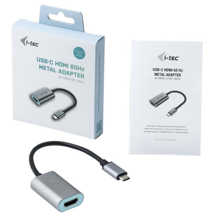 Adaptateur - I-TEC - USB-C vers HDMI Métal 4K / 60Hz