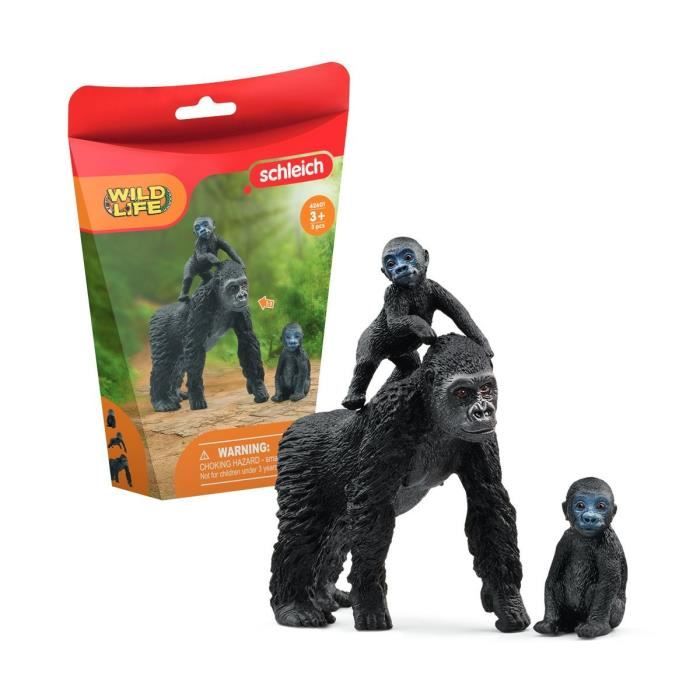 SCHLEICH - Famille de Gorilles des Plaines - 42601 - Gamme : Wild Life